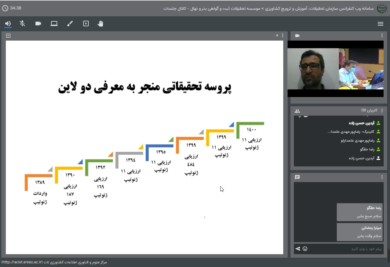 برگزاری وبینار مربوط به معرفی ارقام جدید کتان 